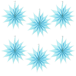 Набор фантов Звезды 30 см х 6 шт, голубой