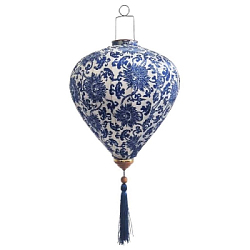 Вьетнамский фонарик 16" Чеснок бело-синий 754