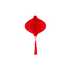 Бумажное украшение Шар-соты с кисточкой 10 см, красный
