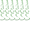 Спираль пластиковая 70см 6шт, зеленый